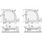 Акриловый поддон Dolphin Компакт R-550 80x80x10