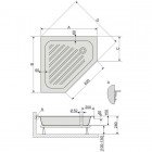 Акриловый поддон Sanplast BPK/CL 80x80x15