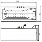 Ванна акриловая Appollo Bering ABR214R (AT-9012R)